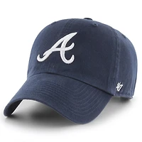 Casquette ajustable « Clean Up » bleu marine Atlanta Braves pour homme, modèle 47