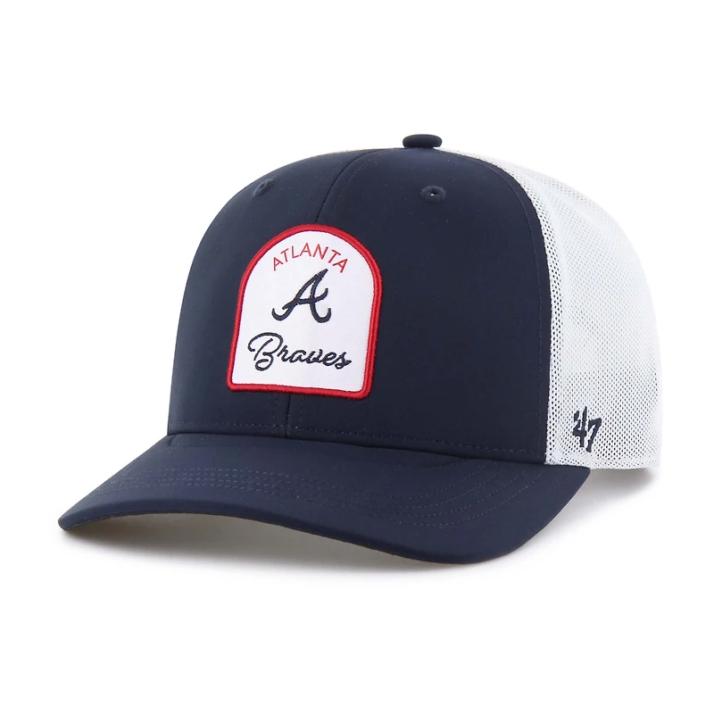 Casquette ajustable '47 Atlanta Braves Gimmie Golf Trucker pour hommes, bleu marine