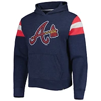Men's '47 Navy Atlanta Braves Premier Nico Pullover Hoodie