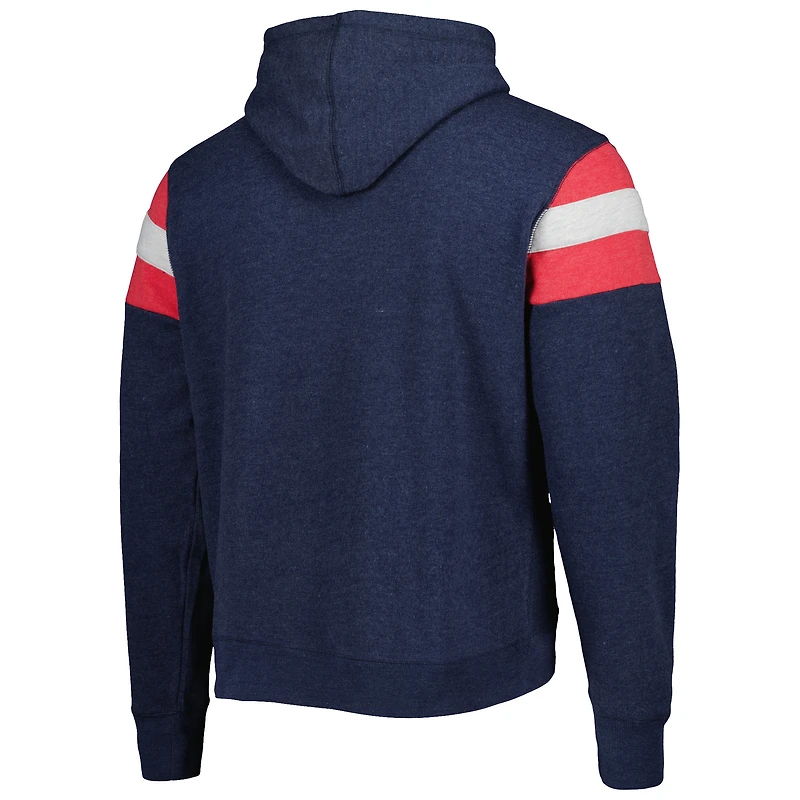 Men's '47 Navy Atlanta Braves Premier Nico Pullover Hoodie