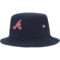 Men's '47  Navy Atlanta Braves Primary Bucket Hat