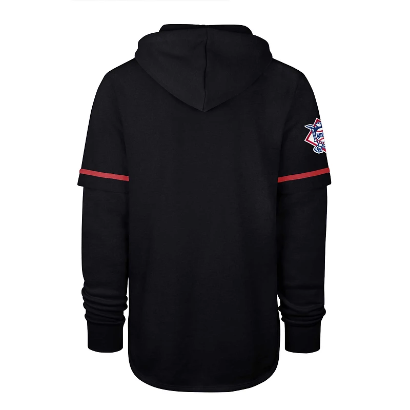 Men's '47 Navy Atlanta Braves Shortstop Pullover Hoodie
