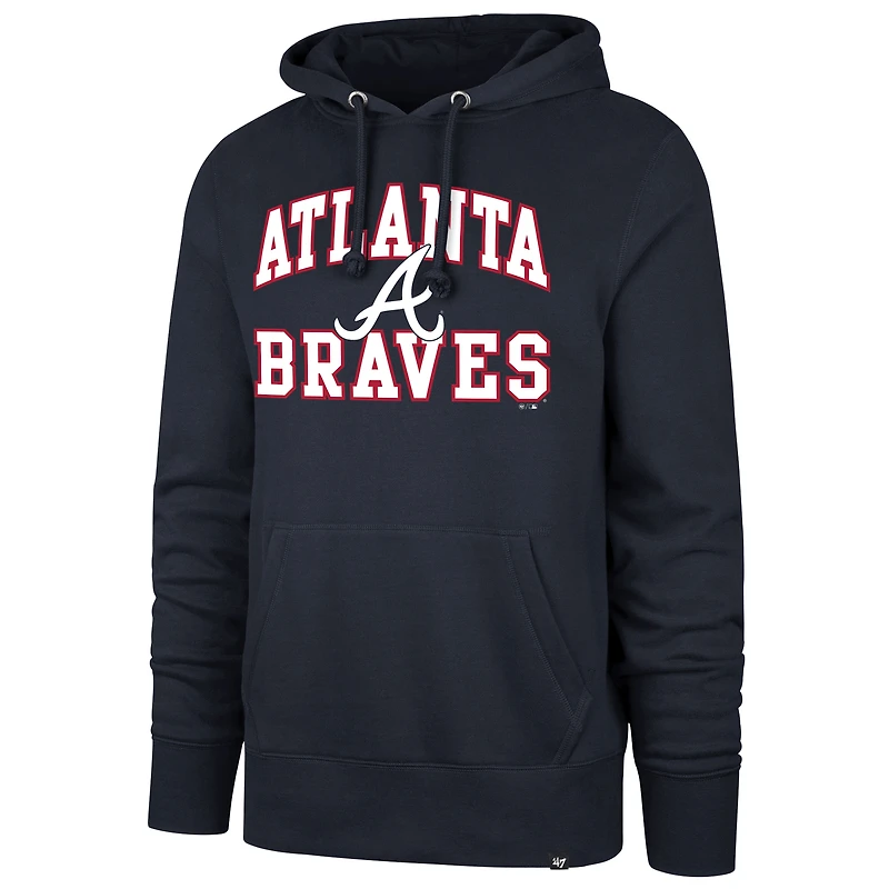 Sweat à capuche bleu marine Atlanta Braves Velocity Headline '47 pour homme