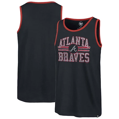 Men's '47 Navy Atlanta Braves Winger Franklin Tank Top
