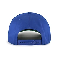Men's '47 Royal/Brown Atlanta Braves Cooperstown Break Wood Suede Hitch Adjustable Hat