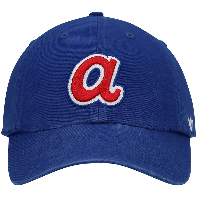 Casquette ajustable pour homme '47 Royal Atlanta Braves 1972 Logo Cooperstown Collection Clean Up