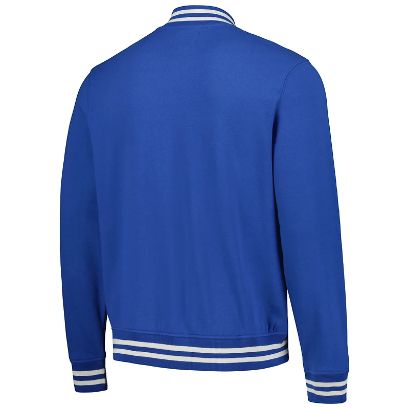 Men's '47 Royal Atlanta Braves Wax Pack Pro Camden Full-Zip Track Jacket