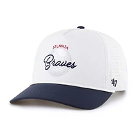 Men's '47 White/Navy Atlanta Braves Gimmie Golf Hitch Rope Adjustable Hat