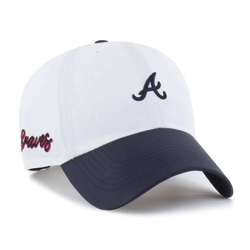 Casquette ajustable Atlanta Braves Vista Mini Clean Up brrr° blanche et marine pour homme