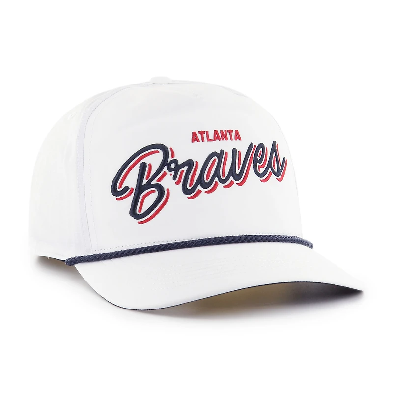 Casquette ajustable blanche Atlanta Braves Brrr Fairway Hitch pour homme, modèle 1947