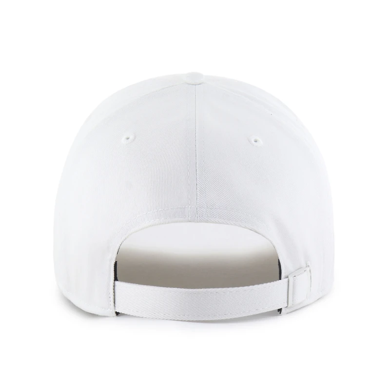 Men's '47 White Atlanta Braves Foundational Pinch Offside Adjustable Hat