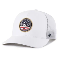 Casquette de camionneur ajustable blanche « 47 » pour homme, hommage aux Braves d'Atlanta
