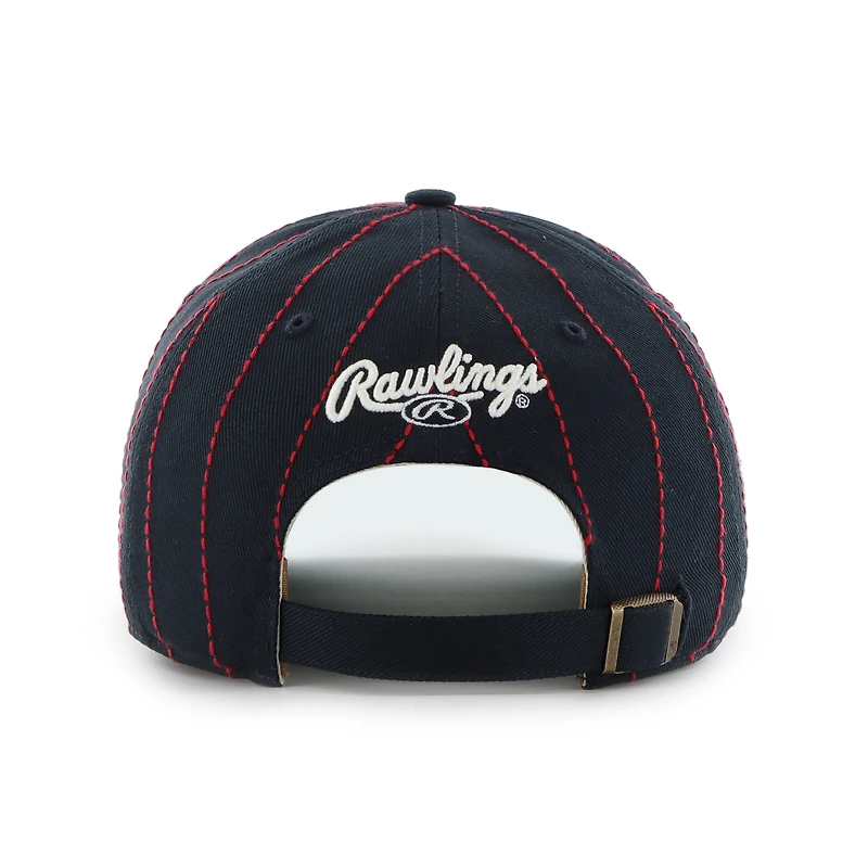 Casquette ajustable à rayures marine Atlanta Braves '47 x Rawlings pour homme