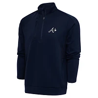 Veste à glissière quart de tour métallique Atlanta Braves Big & Tall pour homme Antigua Navy