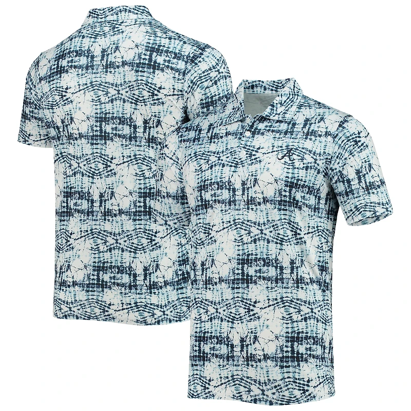 Polo vif des Braves d'Atlanta Antigua pour hommes, bleu marine