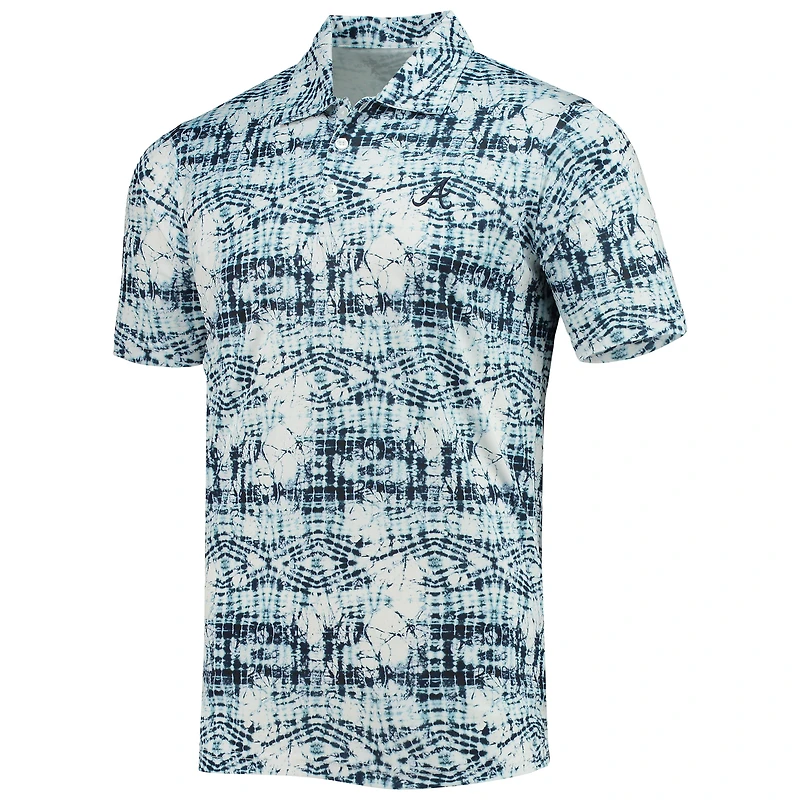 Men's Antigua Navy Atlanta Braves Vivid Polo