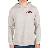 Sweat à capuche Absolute pour homme Antigua Oatmeal Atlanta Braves