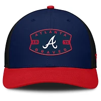 Men's Atlanta Braves Fanatics Navy/Red Cutoff Adjustable Trucker Hat