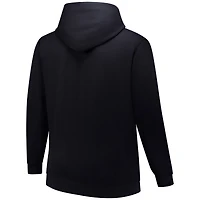 Men's  Black Atlanta Braves Stack Fleece Pullover Hoodie