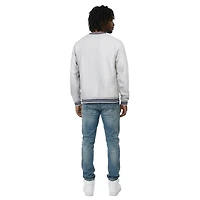 Men's Champion Heather Gray Atlanta Braves Reverse Weave Sweatshirt