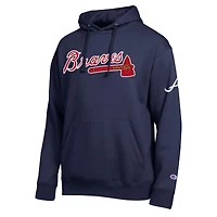 Men's Champion  Navy Atlanta Braves All Star Wordmark Hoodie