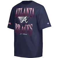 Men's Champion Navy Atlanta Braves Traditions Two Locations T-Shirt