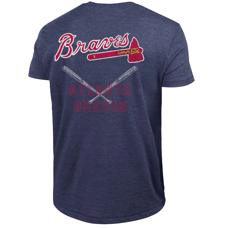 T-shirt homme Champion bleu marine Atlanta Braves en mélange de trois matières