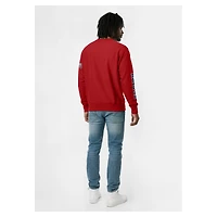Men's Champion  Red Atlanta Braves Reverse Weave Chenille Sweatshirt
