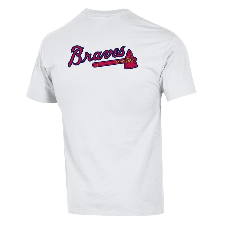 Men's Champion White Atlanta Braves 3-Hit Jersey T-Shirt