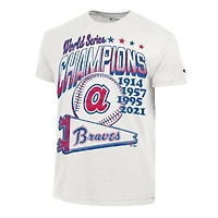 T-shirt Champion blanc Atlanta Braves Winning Tradition Cooperstown Tri-Blend pour homme