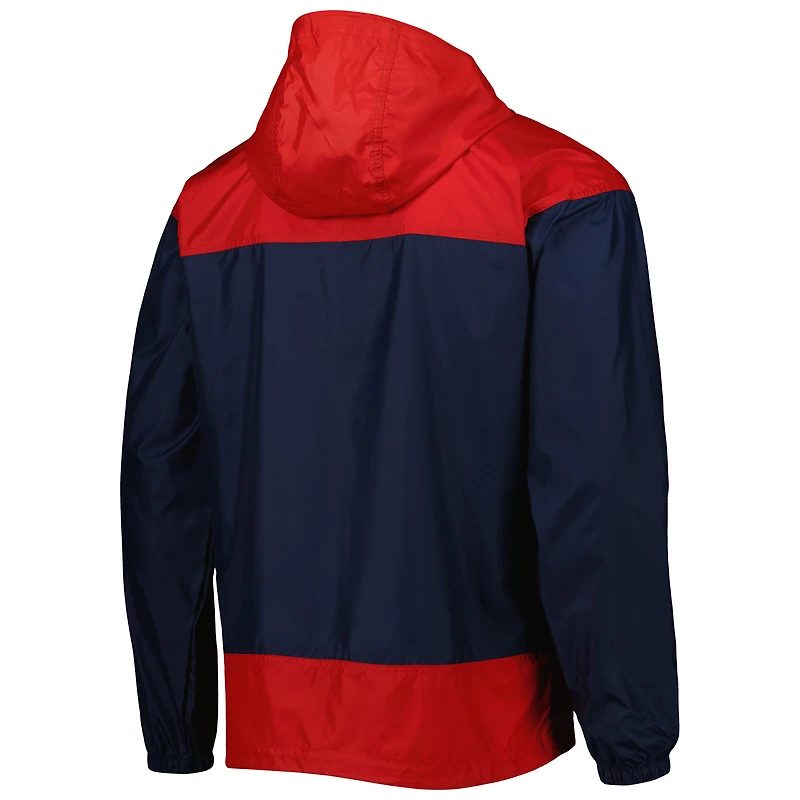 Columbia Marine/Rouge Atlanta Braves Omni-Shade Flash Forward Challenger Coupe-vent entièrement zippé pour homme