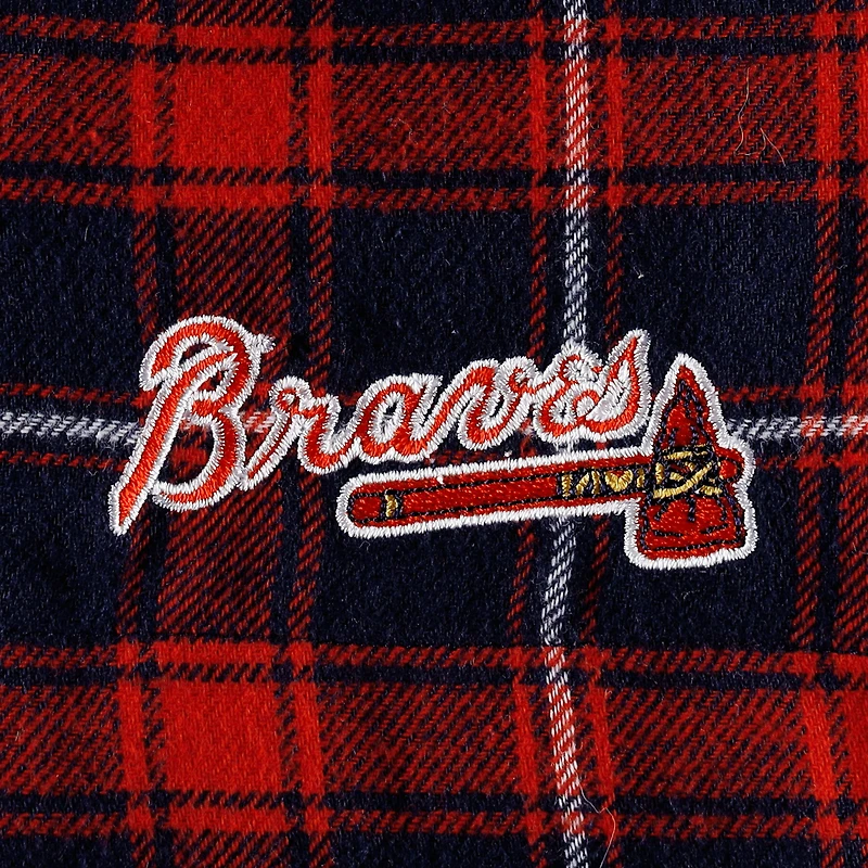 Men's Concepts Sport Navy/Red Atlanta Braves Ledger Flannel Boxers