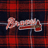 Men's Concepts Sport Navy/Red Atlanta Braves Ledger Flannel Boxers