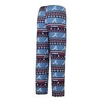 Men's Concepts Sport Navy Atlanta Braves Knit Ugly Sweater Long Sleeve Top & Pants Set