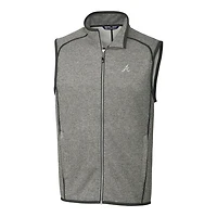 Gilet zippé pour homme, coupe-vent et buck, gris, des Atlanta Braves, taille grande