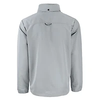 Veste zippée intégrale en tissu recyclé City Connect Charter pour homme, coupe-vent et buck, gris, des Braves d'Atlanta