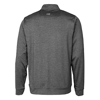 Pull-over gris chiné à fermeture éclair quart de tour pour homme, modèle Cutter & Buck, Atlanta Braves City Connect, grande taille