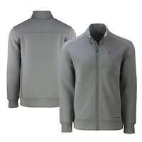 Men's Cutter & Buck Gray Atlanta Braves City Connect Roam Eco Recycled Full-Zip Jacket