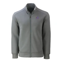 Men's Cutter & Buck Gray Atlanta Braves City Connect Roam Eco Recycled Full-Zip Jacket