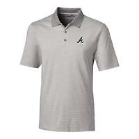 Polo extensible à rayures ton sur Forge pour homme, gris, des Atlanta Braves, Cutter & Buck