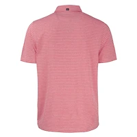 Polo extensible recyclé à rayures chinées Forge Eco pour homme, rouge chiné, des Atlanta Braves Cutter & Buck