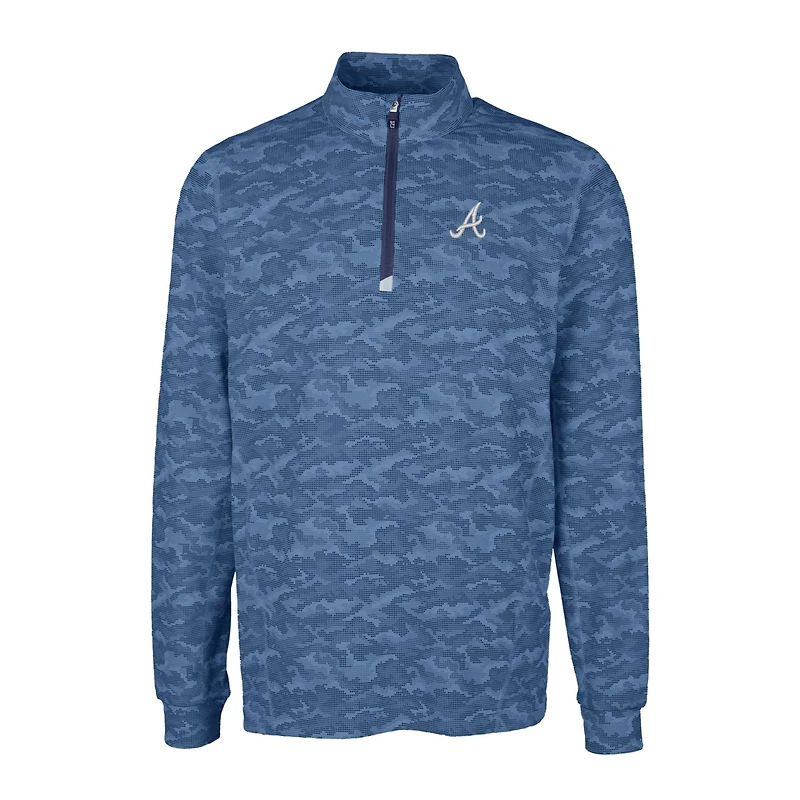 Pull-over extensible à imprimé camouflage Traverse pour homme, bleu marine, coupeur et buck, Atlanta Braves, grandes tailles