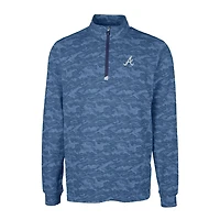 Pull-over extensible à imprimé camouflage Traverse pour homme, bleu marine, coupeur et buck, Atlanta Braves, grandes tailles