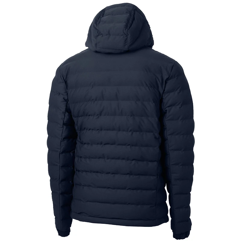 Men's Cutter & Buck Navy Atlanta Braves Mission Ridge Repreve® Eco Insulated Full-Zip Hooded Puffer Jacket