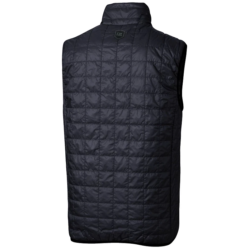 Gilet matelassé isolant entièrement zippé PrimaLoft® Eco pour homme, bleu marine, des Atlanta Braves, Cutter & Buck