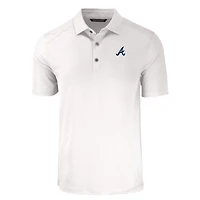Men's Cutter & Buck White Atlanta Braves Forge Eco Stretch Recycled Polo