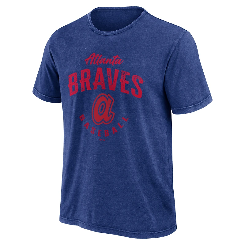 Collection Darius Rucker pour hommes par Fanatics T-shirt délavé noir Atlanta Braves Cooperstown