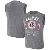 Collection Darius Rucker pour hommes par Fanatics Charcoal Atlanta Braves Débardeur musclé coupe décontractée