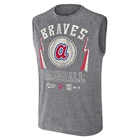 Collection Darius Rucker pour hommes par Fanatics Charcoal Atlanta Braves Débardeur musclé coupe décontractée