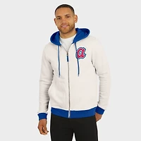 Men's Darius Rucker Collection by Fanatics  Cream Atlanta Braves Polar Fleece Full-Zip Hoodie